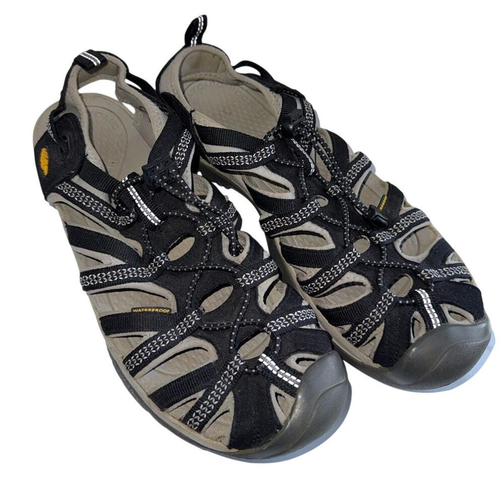 KEEN Gorpcore athletic closed toe Hiking Black and Gray Outdoor Sport Sandals 9